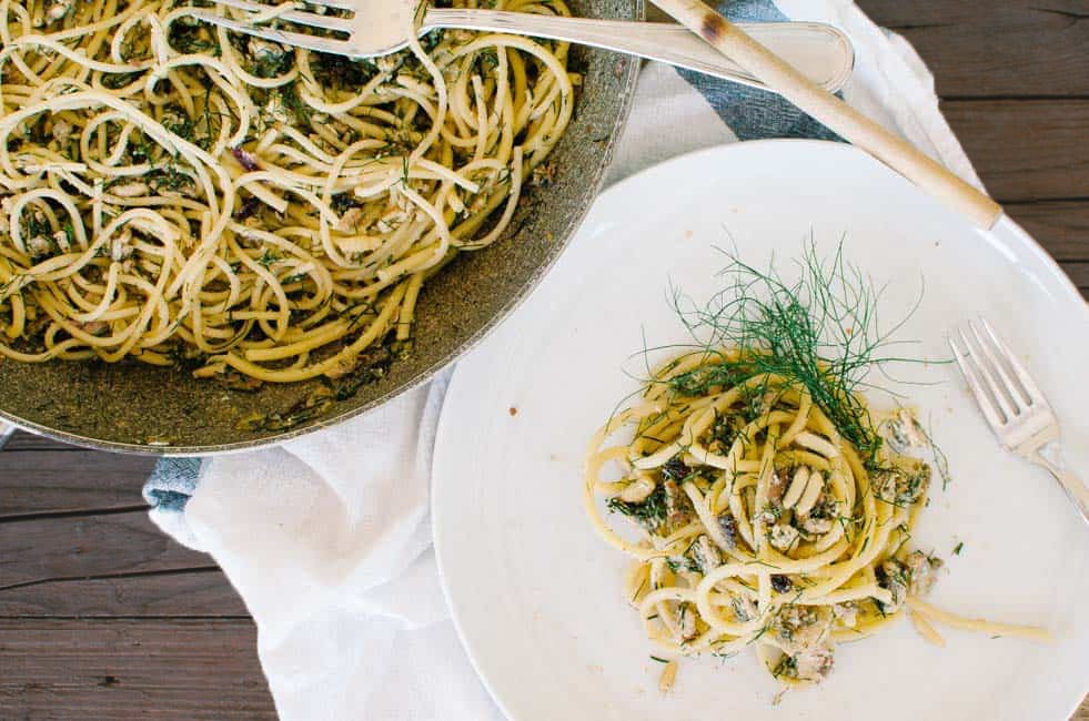 Pasta sarde e finocchietto selvatico