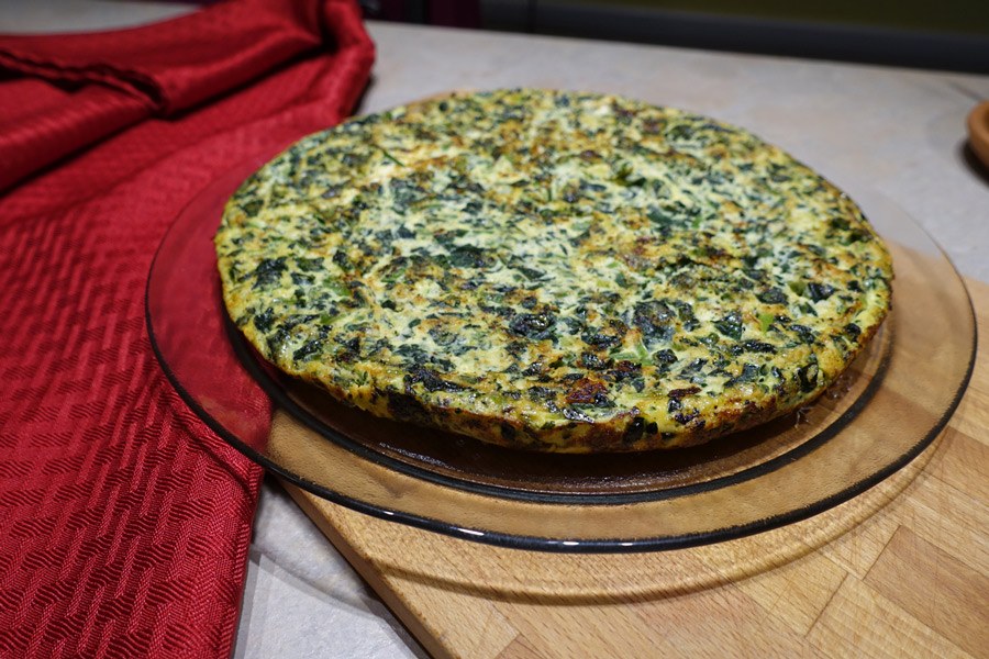 Frittata di ricotta e spinaci