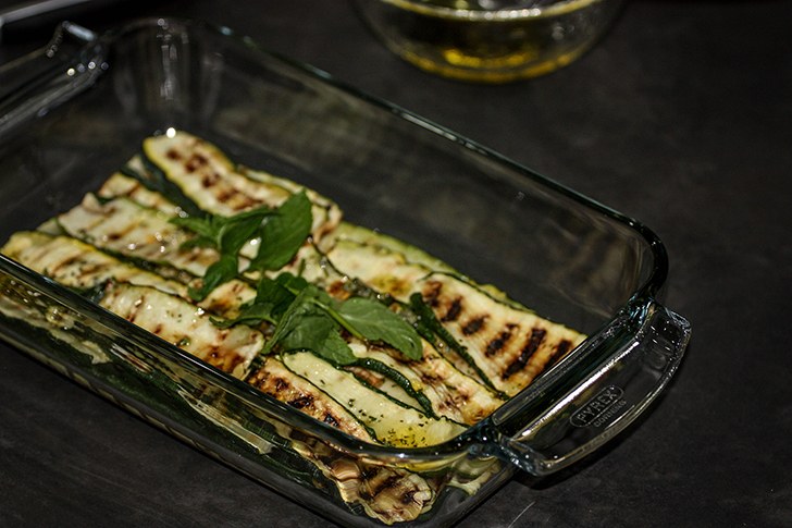 Zucchine grigliate alla menta