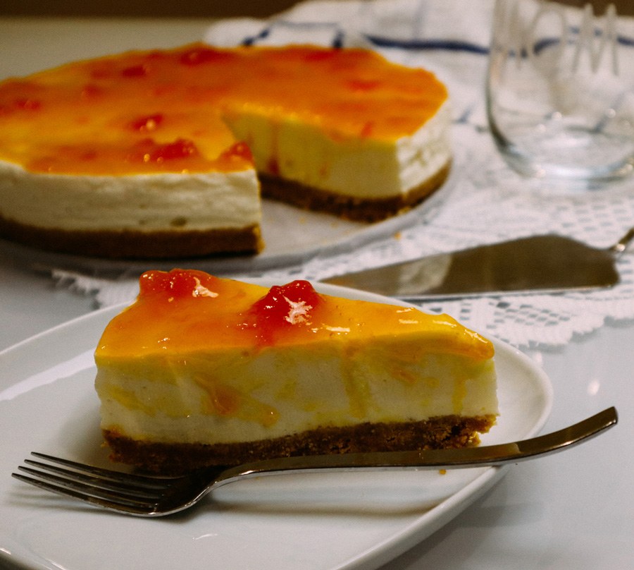 Cheesecake con yogurt greco senza cottura