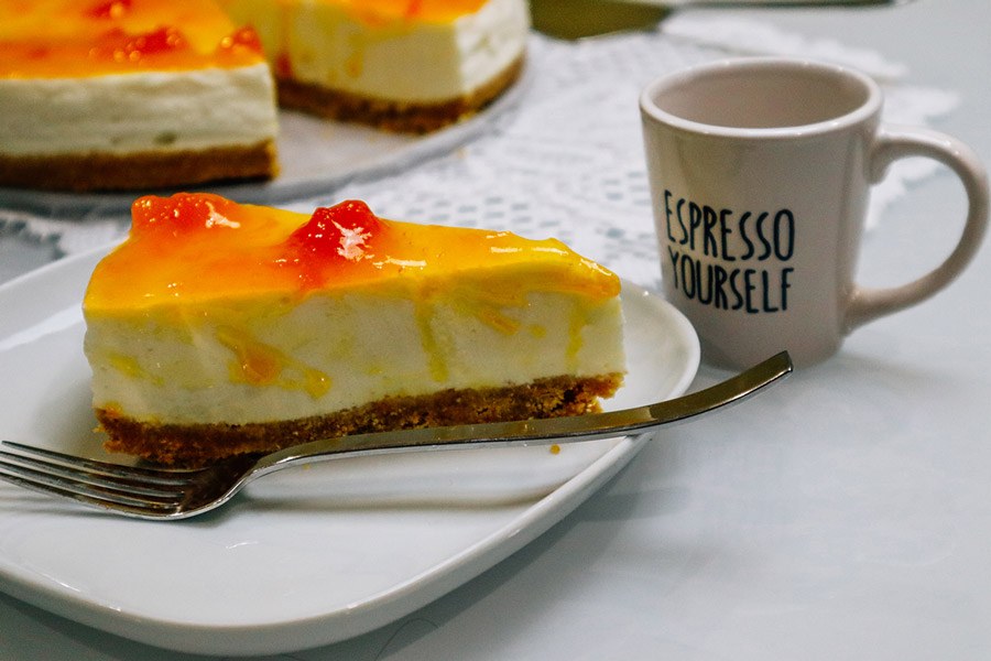 Cheesecake con yogurt greco