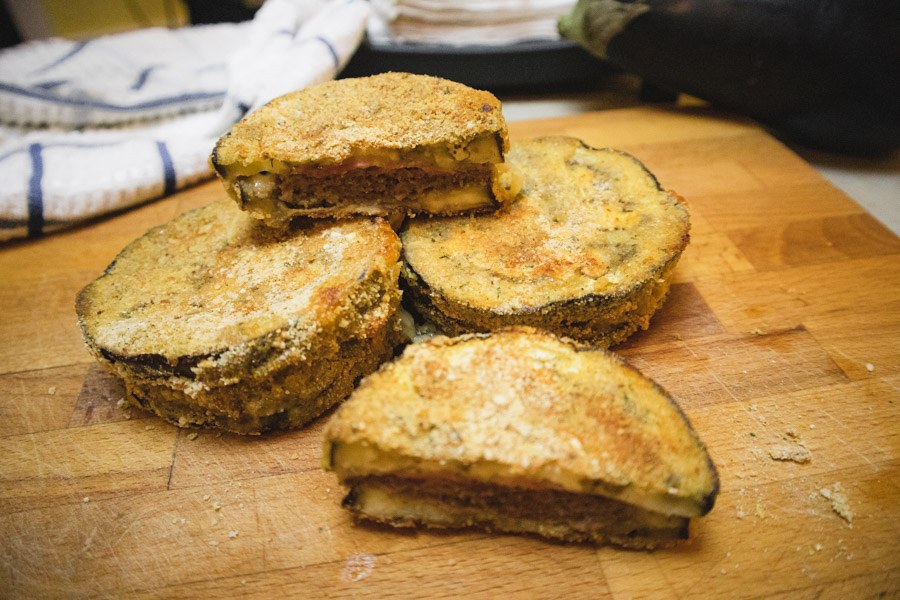 Cotolette di melanzane ripiene