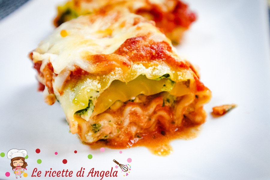 Rotoli di lasagne ricce