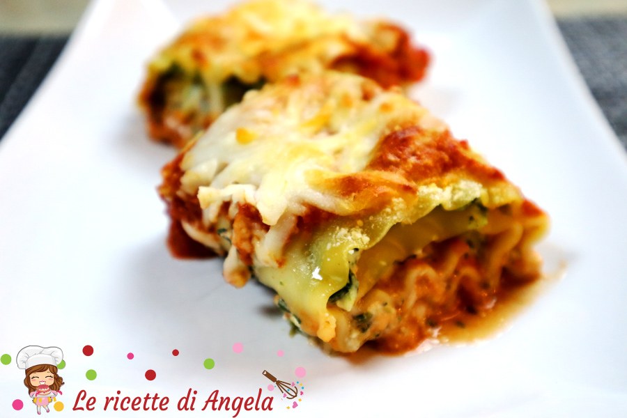 Rotoli di lasagne ricce