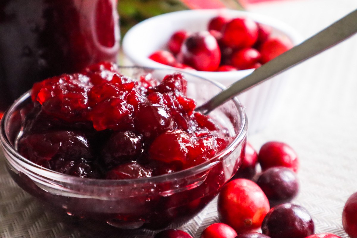 Salsa di mirtilli all’arancia (cranberry orange sauce)